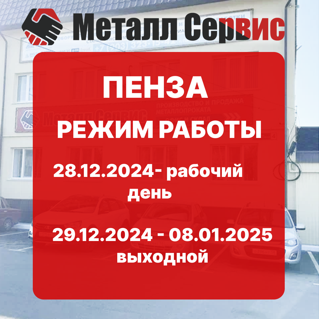 Изменение режима работы в новогодние каникулы 2024-2025